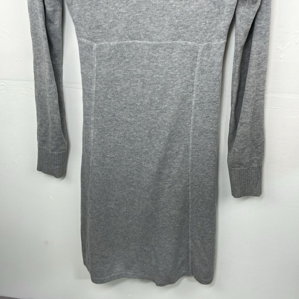 Athleta Sochi Cowl neck Wrap Dress lightweight Sweater long sleeves size XS Gray - Picture 7 of 12